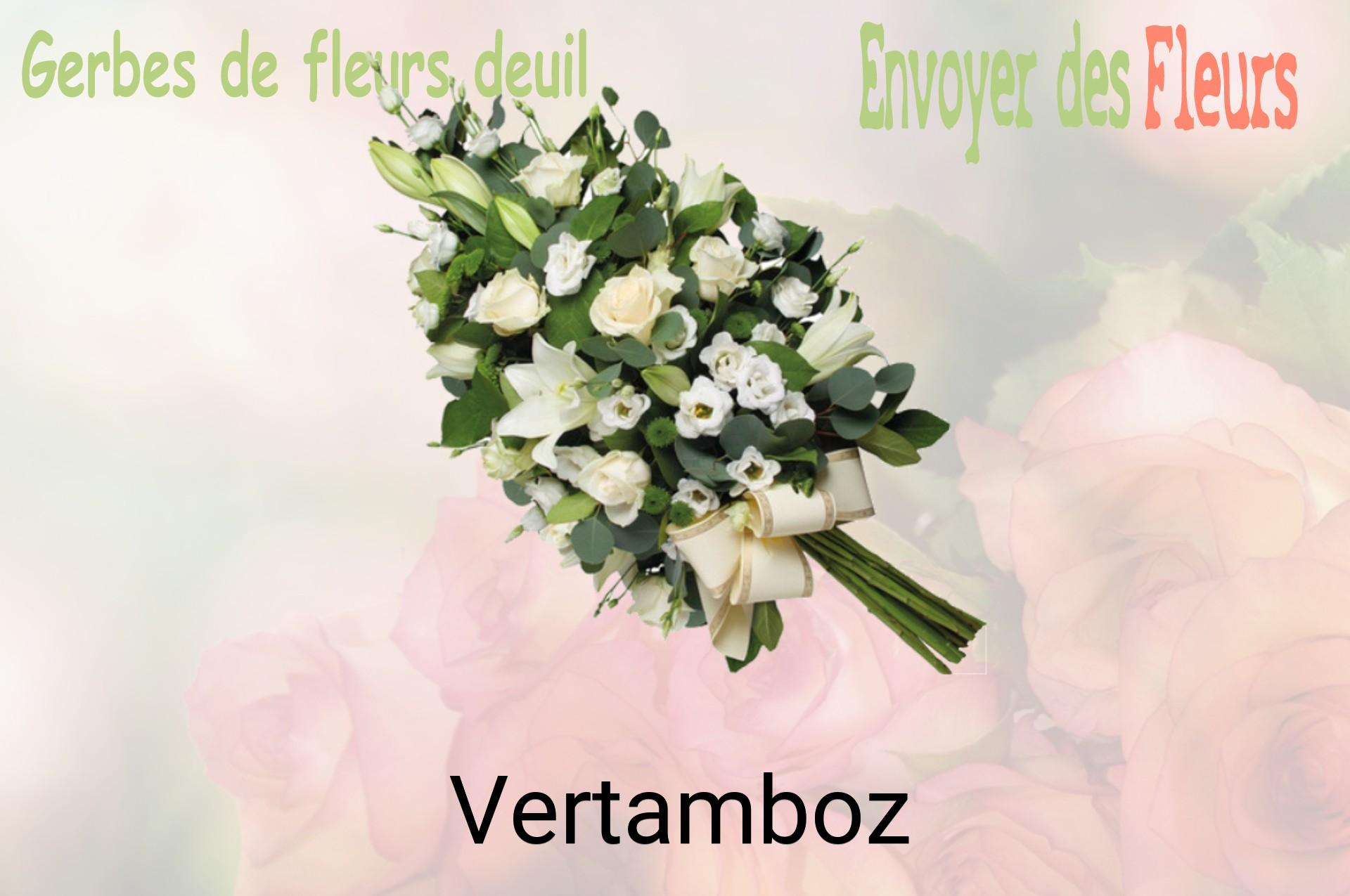 Gerbe de fleurs de deuil livrée à Vertamboz